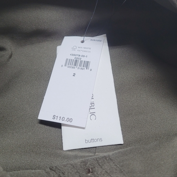 Banana Republic New Heritage Olive Green Faux Suede Button Up Mini Dress 2 - Picture 8 of 12